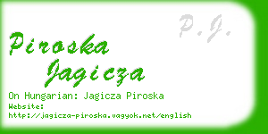 piroska jagicza business card